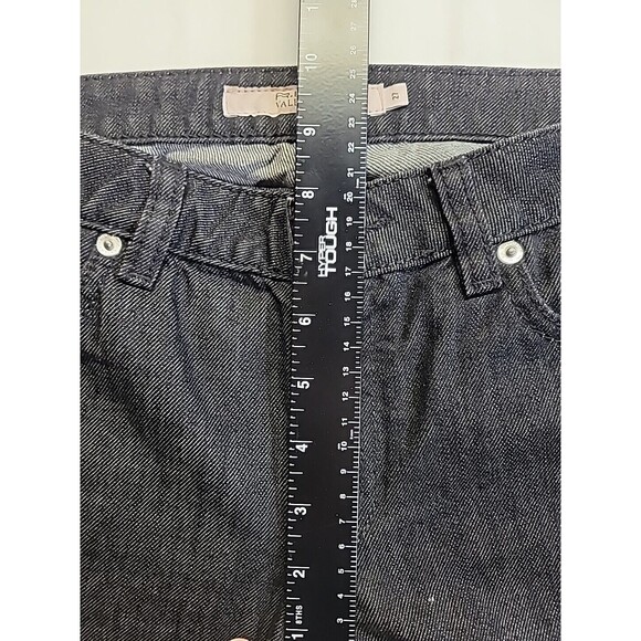 RED VALENTINO Black Straight Denim Jeans Size 27 Tunisia Zipper Ankles Low Rise - Picture 8 of 11
